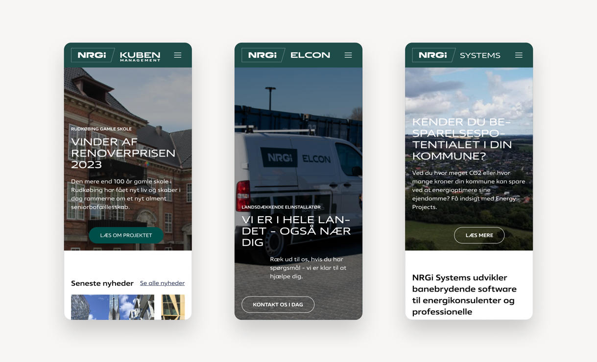 Aktører med eget website i multisiteløsning
