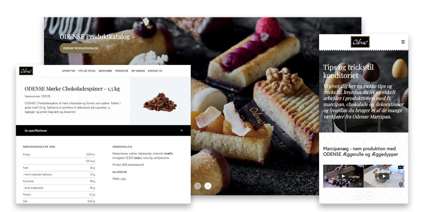 Opskriftside på chokoladespåner fra Odense Marcipan