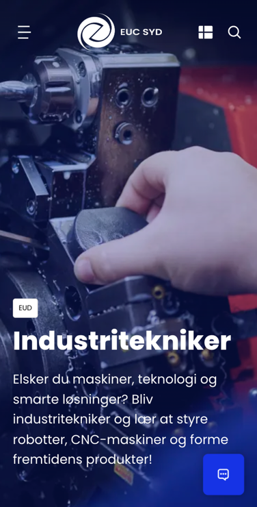 Mobile view of subpage about the EUD program
