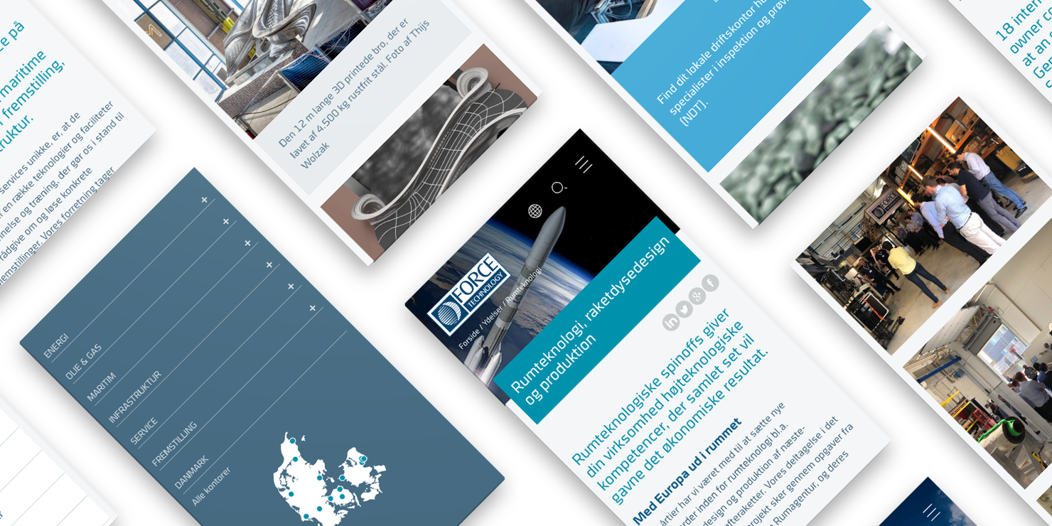 Design af Forces hjemmeside - mobilvisning