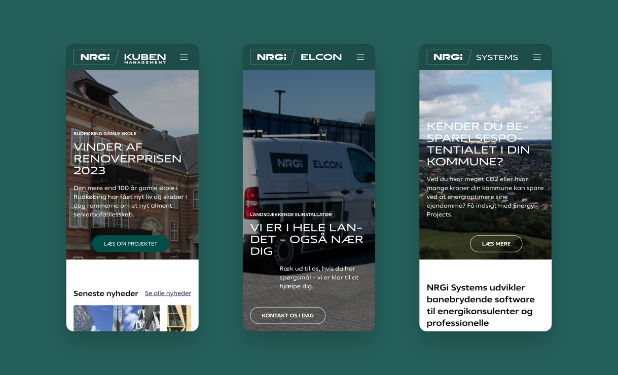 Aktører med eget website i multisiteløsning