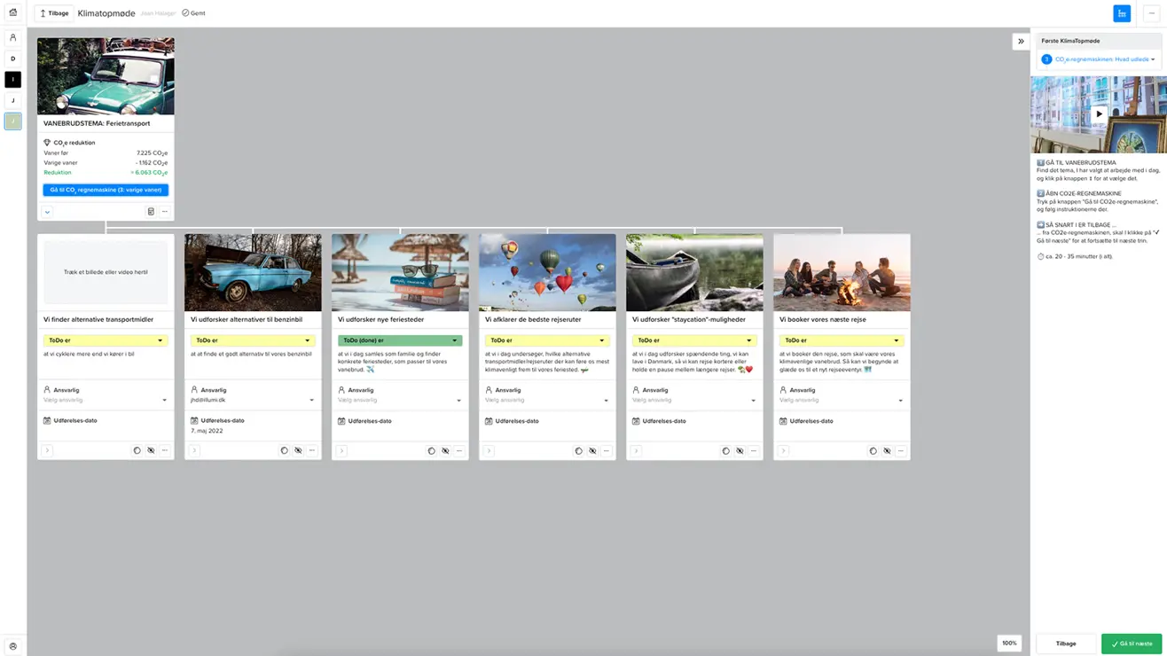 Klimaværktøj til strategiarbejde - interfacedesign