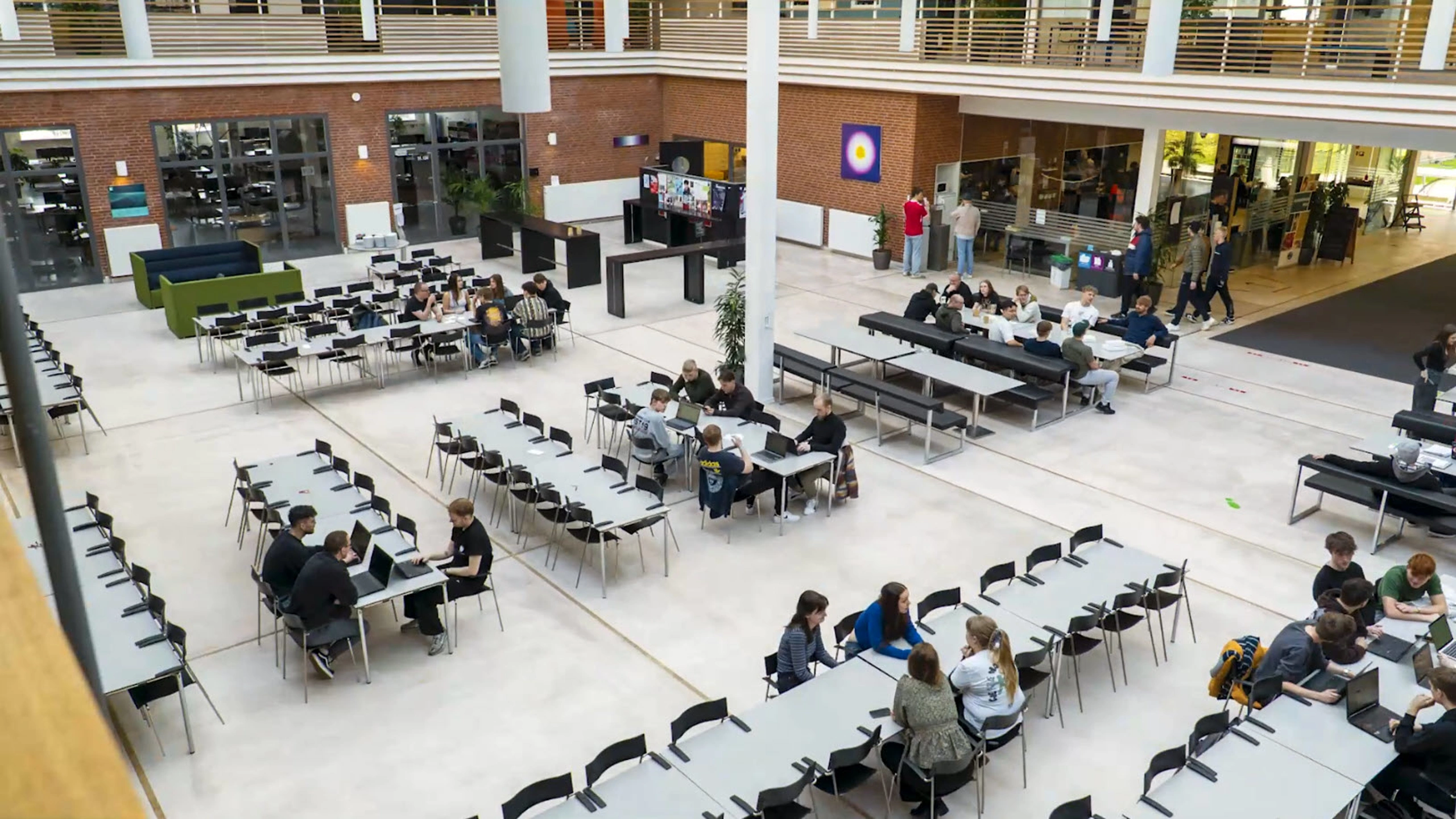 EUC Syd hall seen from above / aerial view