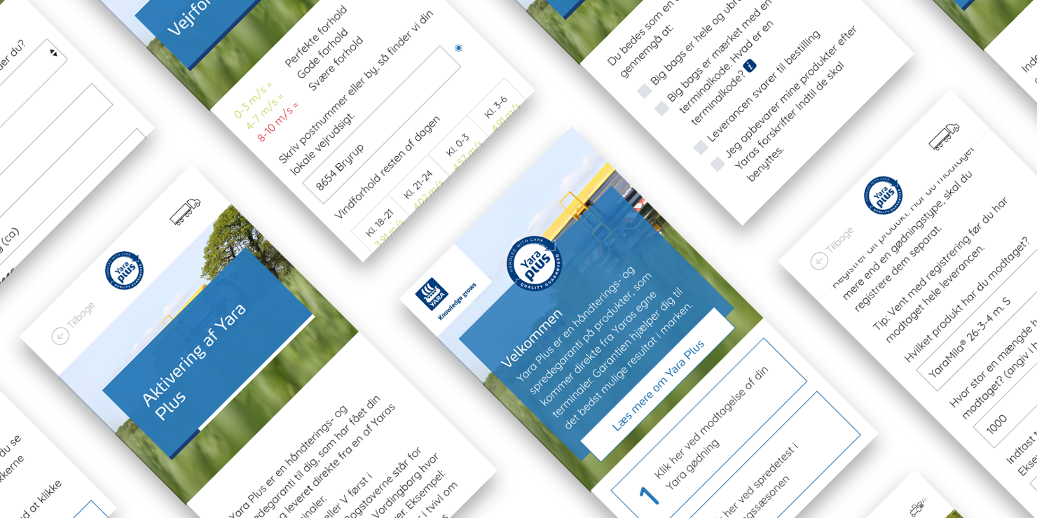 Mobile view of Yara International app interface